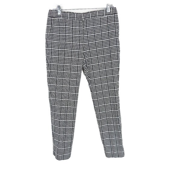 NWT Express Columnist Pants Plaid Ankle Black White Size 4 NEW - Picture 1 of 10